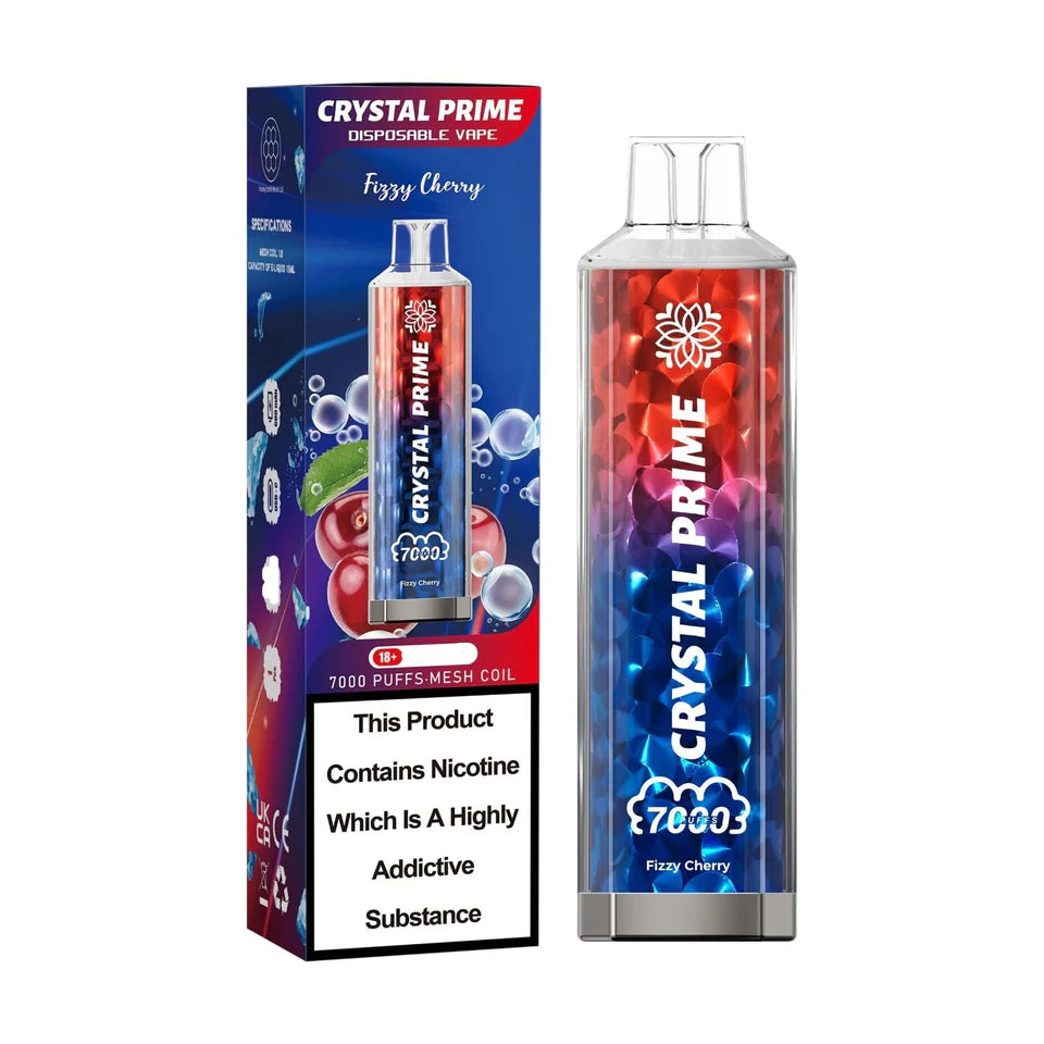 Fizzy Cherry Crystal Prime 7000 Puffs Disposable Vape